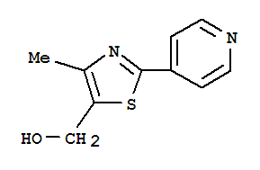 Structure of 5-(Hydroxymethyl)-4-methyl-2-pyridin-4-yl-1,3-thiazole