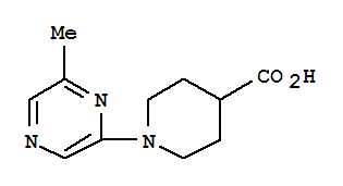 1-(6-甲基吡嗪-2-基)哌啶-4-羧酸结构式