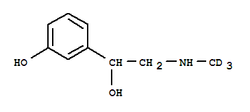 (aR)-3-Hydroxy-a-[(methyl-d3-amino)methyl]benzenemethanol结构式