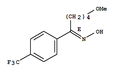 Structure of (E)-5-methoxy-1-[4-(trifluoromethyl)phenyl]pentan-1-one oxime