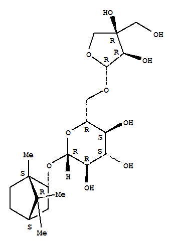 Structure of 1-borneol-beta-apisyl-beta-glucopyranoside