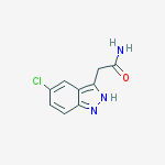 Structure of 2-(5-chloro-1H-indazol-3-yl)-acetamide