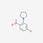 Structure of Benzaldehyde, 4-bromo-2-(1-pyrrolidinyl)-