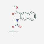 Structure of 3-((tert-Butoxycarbonyl)amino)-2-naphthoic acid