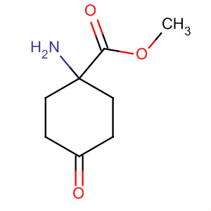 Structure of Cyclohexanecarboxylic acid, 1-amino-4-oxo-, methyl ester