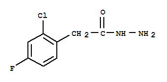 2-(2-CHLORO-4-FLUORO-PHENYL)ACETIC ACID HYDRAZIDE结构式