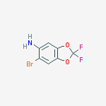 Structure of 5-AMINO-6-BROMO-2,2-DIFLUOROBENZODIOXOLE