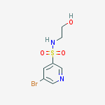 5-bromo-N-(2-hydroxyethyl)pyridine-3-sulfonamide结构式