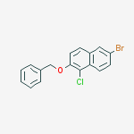 Structure of 2-(benzyloxy)-6-bromo-1-chloronaphthalene