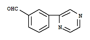 3-PYRAZINE-2-YLBENZALDEHYDE结构式