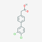 Structure of 2-(3',4'-Dichloro-[1,1'-biphenyl]-4-yl)acetic acid