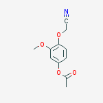 2-(4-ACETOXY-2-METHOXYPHENOXY)-ACETONITRILE结构式