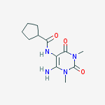 Structure of 6-AMINO-5-[(CYCLOPENTANECARBONYL)AMINO]-1,3-DIMETHYL URACIL