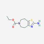 Structure of 2-AMINO-4,5,7,8-TETRAHYDRO-6-(N-CARBETHOXY)THIAZOLO[5,4-D]AZEPINE