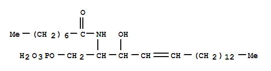 N-[2-Hydroxy-1-[(phosphonooxy)Methyl]-3-heptadecen-1-yl]octanaMide结构式