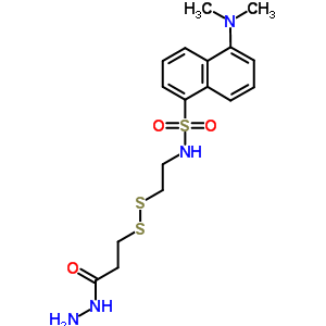 Structure of 2-(DANSYLSULFONAMIDO)ETHYL-3-(HYDRAZINOCARBOXY)ETHYL DISULFIDE