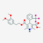 Structure of 5-(3',4'-Dimethoxyphenylethyl)ethyl 3-Methyl-1,4-Dihydro-2,6-dimethyl-4-(2'-trifluoromethyl)phenyl-pyridine-3,5'-dicarboxylate