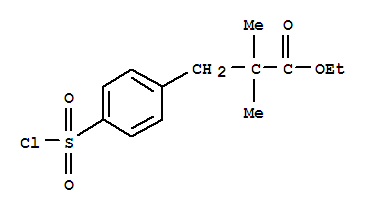 Structure of ETHYL 2,2-DIMETHYL-3-(4-CHLOROSULFONYLPHENYL)PROPIONATE