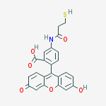 Structure of 2-[(5-FLUORESCEINYL)AMINOCARBONYL]ETHYL MERCAPTAN