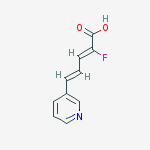 2-FLUORO-5-(3-PYRIDYL)PENTA(2-Z,4-E)DIENOIC ACID结构式