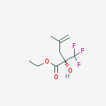 Ethyl (2R)-2-hydroxy-4-methyl-2-(trifluoromethyl)pent-4-enoate结构式