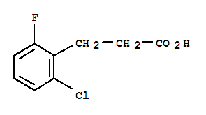 Structure of Benzenepropanoicacid, 2-chloro-6-fluoro-