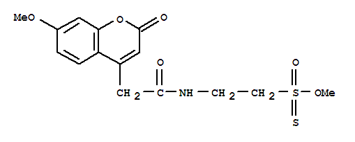 2-[[2-(7-Methoxy-2-oxo-2H-1-benzopyran-4-yl)acetyl]aMino]ethanesulfonothioic Acid结构式