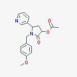 Structure of 1-(4-METHOXYBENZYL)-3-ACETOXYNORCOTININE