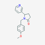Structure of 1-[(4-methoxyphenyl)methyl]-5-(3-pyridyl)pyrrolidin-2-one
