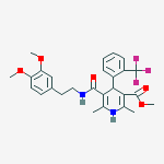 Structure of Methyl 1,4-Dihydro-2,6-dimethyl-4-(2'-trifluoromethyl)phenyl-pyridine-3-carboxylate-5-(3,4-dimethoxyphenyl)ethyl Carboxamide