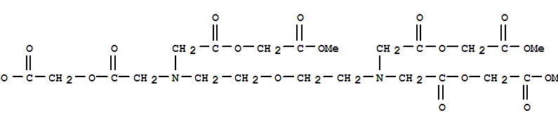 Tetraacetoxymethyl Bis(2-aminoethyl) Ether N,N,NNTetraacetic Acid结构式