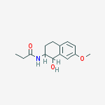N-[1,2,3,4-TETRAHYDRO-1-HYDROXY-7-METHOXY-2-NAPHTHALENYL]PROPANAMIDE结构式