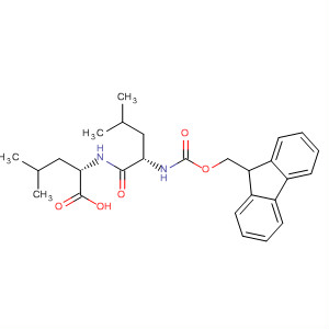 Structure of L-Leucine, N-[N-[(9H-fluoren-9-ylmethoxy)carbonyl]-L-leucyl]-