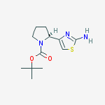 (S)-tert-butyl 2-(2-aminothiazol-4-yl)pyrrolidine-1-carboxylate结构式