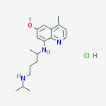 4-n-(6-methoxy-4-methylquinolin-8-yl)-1-n-propan-2-ylpentane-1,4-diamine;hydrochloride结构式