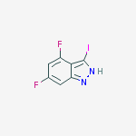 Structure of 4,6-Difluoro-3-iodo-1H-indazole