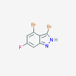 Structure of 3,4-Dibromo-6-fluoro-(1H)indazole