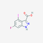 Structure of 6-Fluoro-4-iodo-3-indazolecarboxylic acid