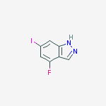 4-Fluoro-6-iodo-1H-indazole结构式