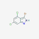 Structure of 3-Bromo-4,6-dichloro (1H)indazole