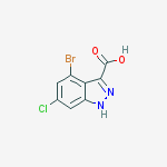 4-Bromo-6-chloro (1H)indazole carboxylic acid结构式