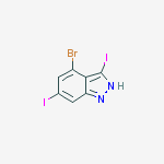 4-Bromo-3,6-diiodo (1H)indazole结构式