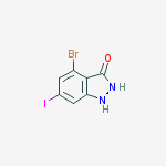 Structure of 4-Bromo-6-iodo-3-hydroxy (1H)indazole