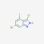 Structure of 6-Bromo-3-chloro-4-iodoindazole