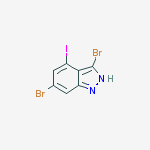 Structure of 3,6-Dibromo-4-iodo(1H)indazole