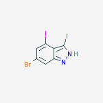 Structure of 6-Bromo-3,4-diiodoindazole