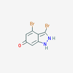 3,4-Dibromo-6-hydroxy (1H)indazole结构式