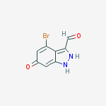 Structure of 4-Bromo-6-hydroxy-3-(1H)indazole carboxaldehyde