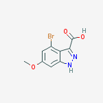 Structure of 4-Bromo-6-methoxy-1H-indazole-3-carboxylic acid