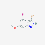 Structure of 3-Bromo-4-fluoro-6-methoxyindazole